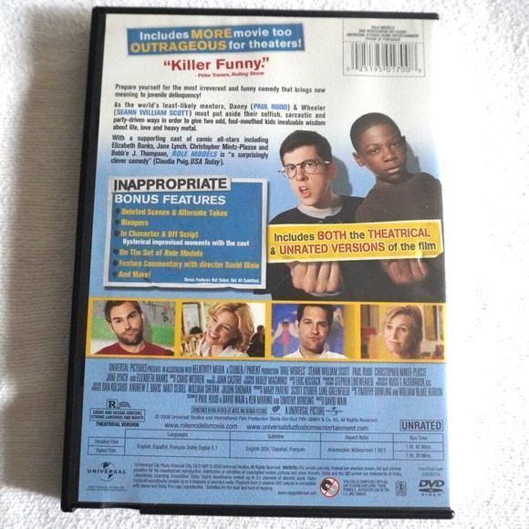 Role Models DVD Unrated & Theatrical Versions Pre Owned - Picture 2 of 5